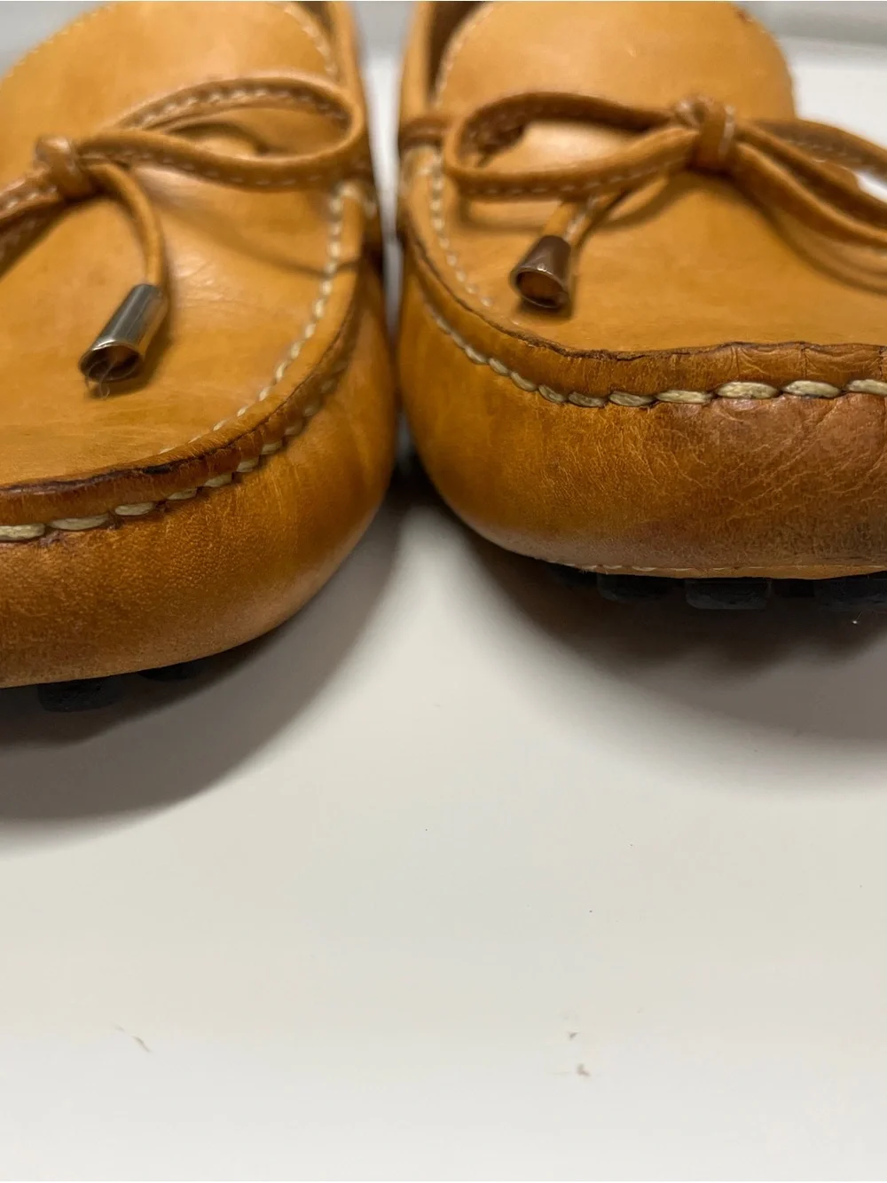 Mercanti Fiorentini Tan Leather size 6B Driving Loafers